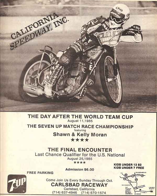 Speedway Ad from August 1985