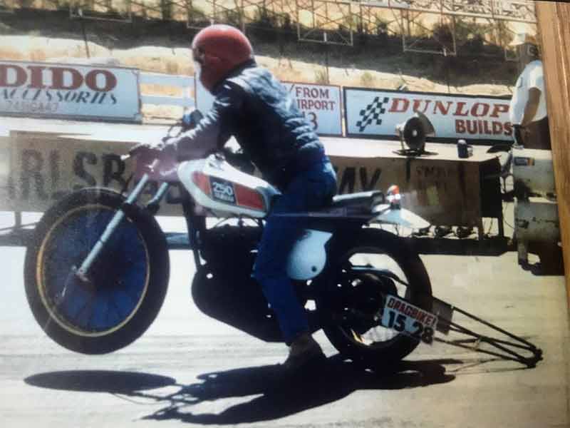 Mike Chase on his 1975 Yamaha MX400B